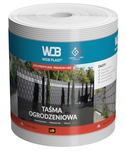 Taśma ogrodzeniowa POLIPROPYLEN 19 cm x 26 m - biała WDB PLAST