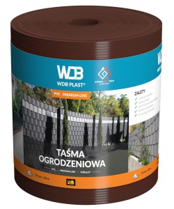 Taśma ogrodzeniowa 19 cm x 26 m - brązowa WDB PLAST