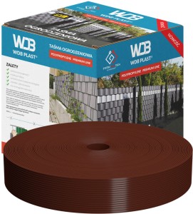 Taśma ogrodzeniowa 47,5 mm x 50 m POLIPROPYLEN - brązowa WDB PLAST
