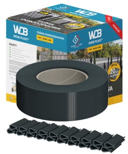 Taśma ogrodzeniowa 47,5 mm x 35 m - antracyt WDB PLAST