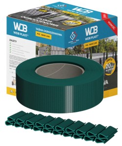 Taśma ogrodzeniowa 47,5 mm x 35 m - zielona WDB PLAST