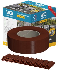 Taśma ogrodzeniowa 47,5 mm x 35 m - brązowa WDB PLAST