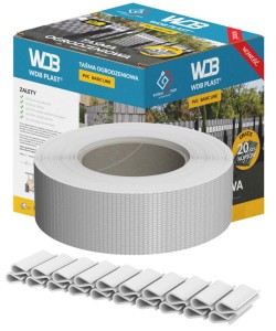 Taśma ogrodzeniowa 47,5 mm x 35 m - biała WDB PLAST
