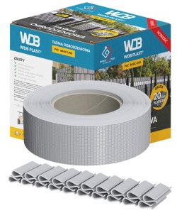Taśma ogrodzeniowa 47,5 mm x 35 m - szara WDB PLAST