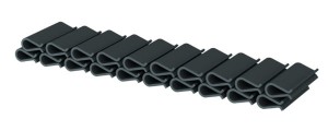 Klips do taśmy WDB PLAST BASIC LINE 47,5 mm - antracyt 20 szt.