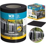 Taśma ogrodzeniowa 19 cm x 35 m - czarna WDB PLAST
